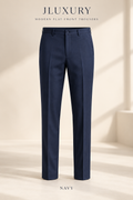 JLUXURY Modern Flat-Front Trousers