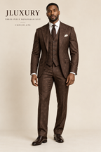 JLUXURY Signature Three-Piece Monogram Suit