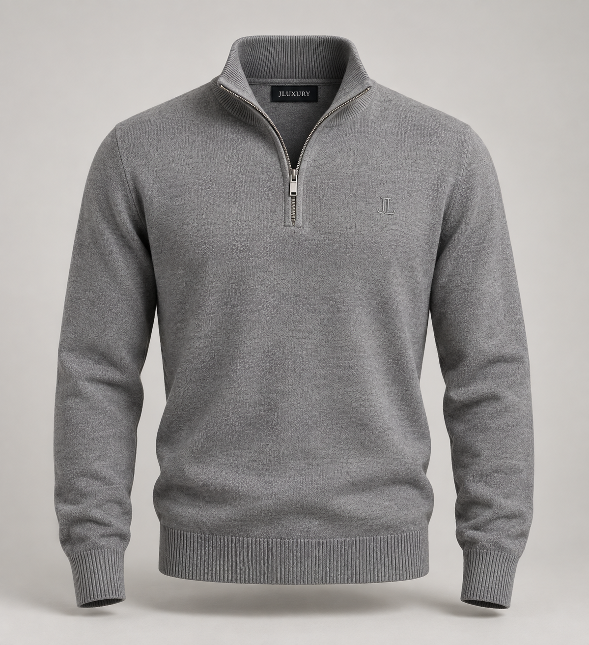 JLUXURY Men’s Essential Quarter-Zip Sweater