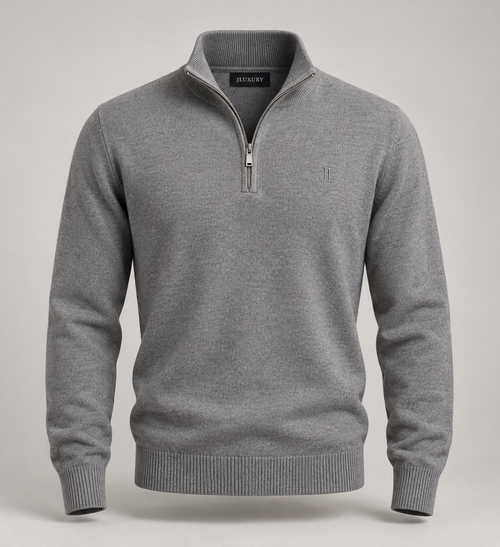 JLUXURY Men’s Essential Quarter-Zip Sweater