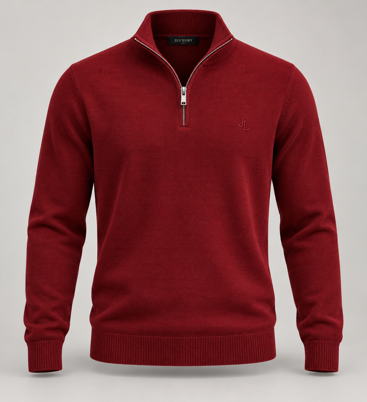 JLUXURY Men’s Essential Quarter-Zip Sweater